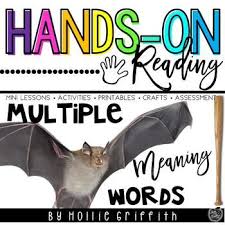 Multiple Meaning Words Homonyms Hands On By Hollie Griffith Teachers Pay Teachers Multiple Meaning Words Multiple Meaning Reading Mini Lessons