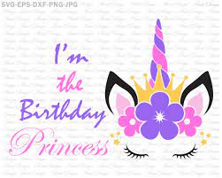 Free Free 174 Unicorn Birthday Princess Svg SVG PNG EPS DXF File