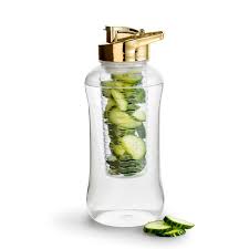 Keep Hydrated In Style With This Gold Coloured Fresh Big Bottle With Fruit Piston From Sagaform The Piston Can Be Filled Wit Big Bottle Fruit In Season Bottle