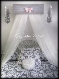 Its time to rethink bed canopies! Crown Pelmet Upholstered Awning Gray White Pink Princess Bed Canopy Girls Bedroom Nursery Crib Free Shippi Princess Canopy Bed Pink Princess Bedding Bed Canopy