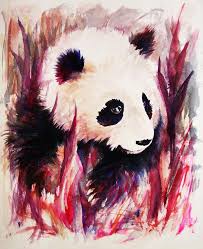 Panda Painting Panda Fine Art Print Panda Painting Panda Art Art