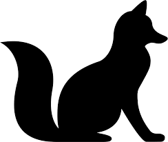 Baby Fox Clipart Black And White Fox Sitting Svg Fox Silhouette Fox Design Line Drawing