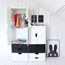 Love The Black And White Storage And The Cute Totoro Artwork White Kids Room Ikea Stuva Ikea Childrens Wardrobe