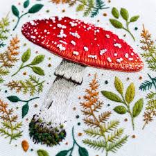 Thread Painting And Silk Shading Embroidery Techniques And Projects Mushroom Hand Embroidery Pattern Needlepainting Tutorial Etsy Embroidery Patterns Vintage Ribbon Embroidery Japanese Embroidery