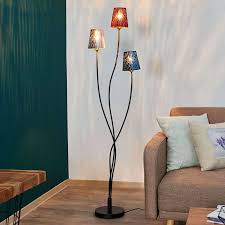 Stehleuchte Jules Stehlampe Lampenwelt Blau Rot Grau Gold