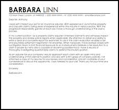 The claimant should write the letter as early as possible after the occurrence of the incidence. Insurance Adjuster Cover Letter Sample Cover Letter Templates Examples