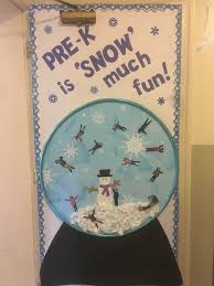 To make a snow globe you will need to gather: Winter Snow Globe Door Decoration January Door Decorations Door Decorations Classroom Winter Door Decorations