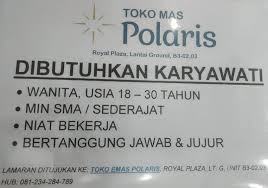 Toko pertama dibuka pada tahun 1988 di ancol, jakarta utara. Open Recruitment At Toko Mas Polaris Surabaya Terbaru Desember 2019 Lowongan Kerja Surabaya Juni 2021 Lowongan Kerja Jawa Timur Terbaru