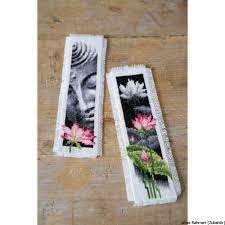 Us $41.43 new in crafts, needlecrafts & yarn, cross stitch & hardanger. Buy Bookmark Kit Lotus Buddha Set Of 2 Vervaco 15 09