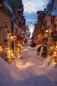 Lovely Christmas Alley Way Full Of Snow And Lights Winter Scenes Beautiful Places Wonders Of The World