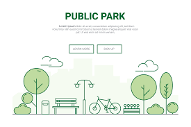 A scale drawing will act as a guide to use as you install your garden and help you make solid estimates of the number of plants needed for your garden. Landscape Urban Garden Park Concept Design For Environment Green On City Theme Landing Page Website 549967 Vector Art At Vecteezy