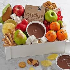 Chocolate Fondue Gift Set Chocolate Chocolate Covered Fruit Milk Chocolate Fondue