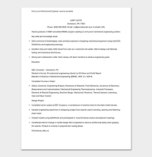 Mechanical Engineer Resume Template 11 Samples Formats