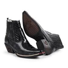 Bota Country Masculina Bico Fino Couro Jacaré Fakcini - 3000 - Preto -  Country, AdultoDifranca Calçados
