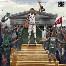 So he got the honor of holding both the larry o'brien trophy and the bill russell trophy, and there was such a delightful moment. Bleacher Report On Instagram Your 2019 Nba Mvp Giannis Antetokounmpo Nba Mvp Mvp Basketball Nba Basketball Art