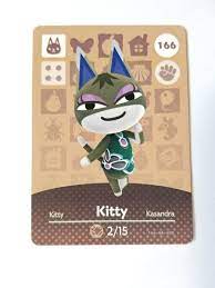 Animal Crossing Amiibo Card Kitty 166 Mercari Animal Crossing Villagers Animal Crossing Game Animal Crossing