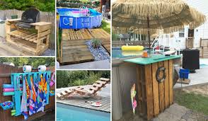 Also featured, another tiki bar project using tali whole pole panels. Diy Pool Side Pallet Projects For Perfect Summer Entertaining Amazing Diy Interior Home Design