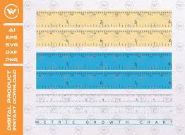 Download Metric Growth Chart Svg Growth Ruler Cm Etc Craft Marketplace