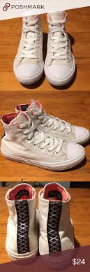 Black And White Striped Converse High Tops Converse Chuck Taylor Ii White High Tops Converse Chuck Taylor Ii White High Top Sneakers White High Tops