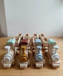 Wooden Train Custom Colour Choice Wooden Train Wooden Toy Train Wooden Train Set