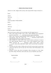 Komponen ini memang harus dimasukkan agar surat yang kita tulis memiliki kekuatan hukum. Perjanjian Bayaran Hutang
