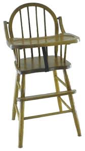 Amish Solid Wood Spindle Back Windsor Baby High Chair Wood High Chairs Chair Baby High Chair