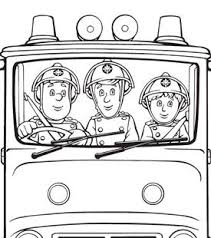 Black And White Fireman Fire Engine Colouring In Fireman Sam Activities Cartoonito Fireman Sam Fireman Sam Birthday Party Fireman