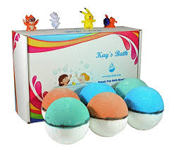 Bath bombs ultra lush by natural spa. Pokemon Bath Bombs For Kids With Surprise Toy Inside Pokebomb Gift Set Lush Shea Butter Fizzies