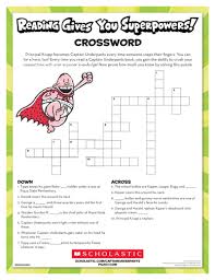 Enjoy our range of printable word scrambles for kids and have fun unscrambling letters to form real words. A Superpower Themed Crossword Puzzle Inspired By Captain Underpants Scholastic Parents