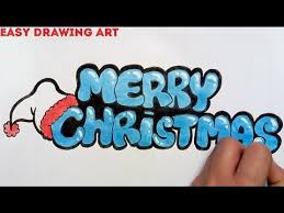 How To Write Merry Christmas In Bubble Letters How To Make Christmas Day Greeting Card Drawing Youtube