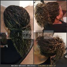 Micro braids are tiny, delicate braids that are tightly woven into hair, and generally last for several months. Micros Micro Braids Colors 4 And 27