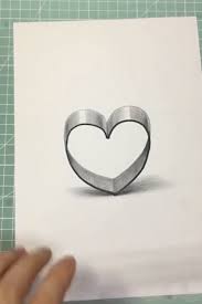 How To Draw A 3d Heart Video In 2020 Art Drawings Sketches Creative Art Drawings Sketches Simple Art Drawings Sketches Pencil