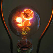 Vintage Aerolux Neon Glow Filament Light Bulb Roses With Leaves Filament Bulb Lighting Filament Lighting Neon Glow