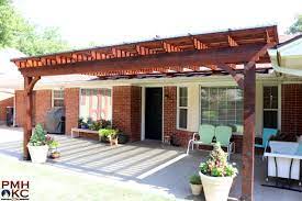 Custom Built Cedar Half Pergola Pergolas Flores