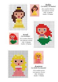 Creez Vos Petites Princesses Disney Avec Les Perles Hama Modeles Hama Hama Beads Disney Motifs Tissage De Perles Loom Bands
