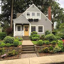 Some of the most popular colors for front doors are black, white, gray, blue, red, yellow and stained wood. 4 111 Likes 102 Comments Janna Allbritton Yellowprairieinteriors On Instagram Last Night After Di Cottage Exterior House Exterior Exterior House Colors