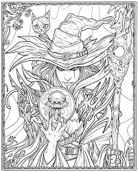 Witches have often been portrayed in fairy tales as wearing a black… Witch Coloring Pages