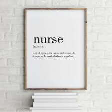 Nurse Definition Printable Wall Art Minimal Print Nurse Etsy Nurse Definition Nurse Nurses Week Quotes
