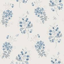 You can customize wallpaper color, pattern scale or panel size! 3112 002704 Beverly Blue Floral Wallpaper By Chesapeake
