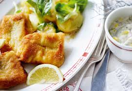 Gebackener Karpfen Mit Sauce Tartare Und Erdapfel Vogerlsalat Frisch Gekocht Rezept Rezepte Karpfen Karpfen Gebacken