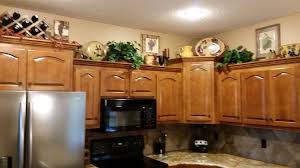 decorating above kitchen cabinets