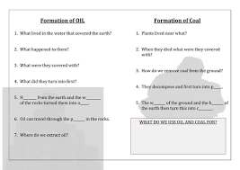 By studying fossils of an animal's , scientists can find out what the animal might have eaten. Formation Of Fossil Fuels Worksheet Booklet Teaching Resources