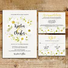Daisy Wedding Invitation Suite White Daisies Printable Wedding Invitations Daisy Wedding Invitations Daisy Invitations Daisy Wedding
