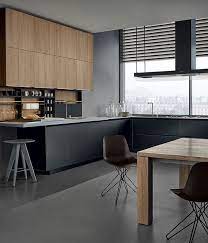 1001 idees cuisine noir mat et bois elegance et sobriete cuisine moderne cuisine contemporaine cuisine noire