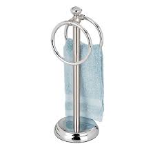 Find free standing from a vast selection of towel racks. Mdesign Free Standing Small Hand Towel Holder Metal Hand Towel Rail For Bathroom Vanities Small Free Standing Towel Rack For Countertops Or Wash Basin Silver Buy Online In Bosnia And Herzegovina