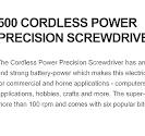 Amazon.com: General Tools Precision Cordless Electric Screwdriver #500 with  Six Bits and Quick Change Chuck, Handles Difficult, Repetitive ...