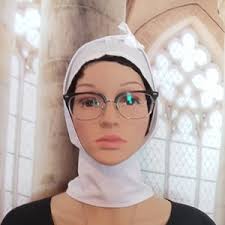 Womens Nun Habbit Hood Disguise Sister Lady Mother Cowl Tunic Scapular  Coronet Coif Hat Headband Veil Catholic Costume Cosplay Accessory