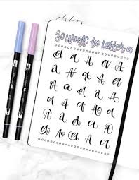 30 Ways To Letter A Brush Lettering Modern Calligraphy Hand Lettering Tutorial Hand Lettering Worksheet Lettering Tutorial