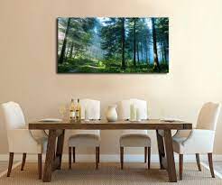 Amazon Com Artewoods Canvas Wall Art Prints Nature Painting Modern Large Panoramic Canvas Artwork Conte Long Wall Decor Canvas Wall Art Living Room Home Decor