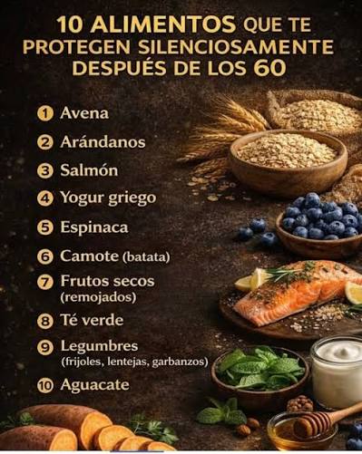 Esto es lo que debes comer después de los 60 #nutrición #longevidad #salud  Después de los 60, la alimentación deja de ser solo una rutina diaria y se  convierte en una estrategia